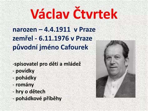 PPT Václav Čtvrtek PowerPoint Presentation free download ID 4234378