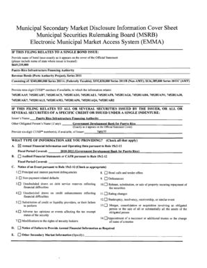 Fillable Online Emma Msrb Municipal Securities Rulemaking Board Msrb