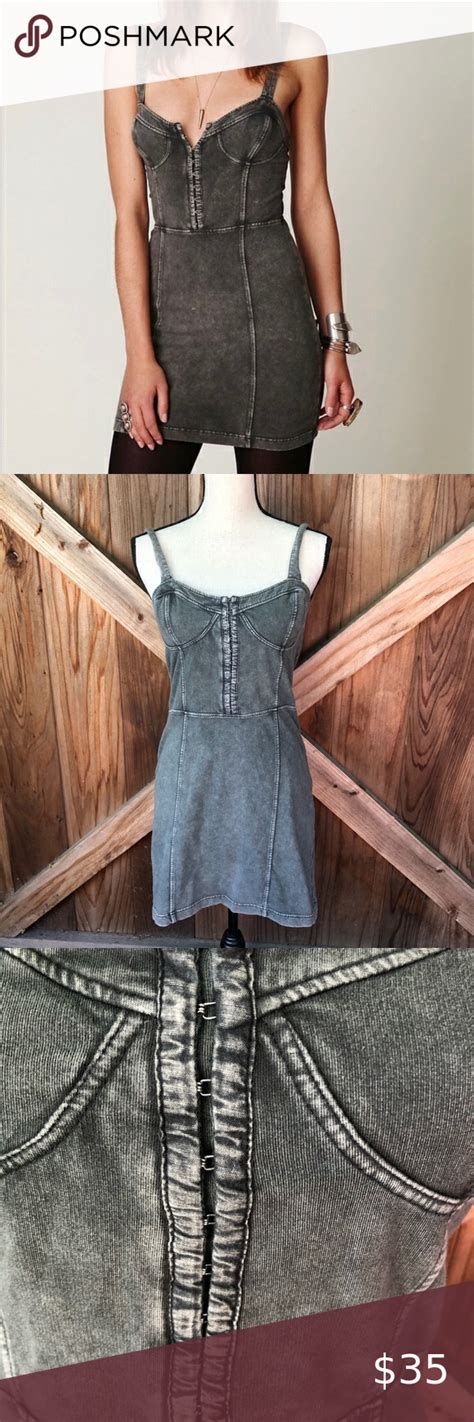 Free People Denim Corset Bodycon Dress In 2020 Free People Denim