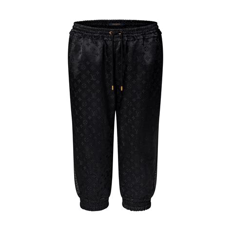 Shiny Monogram Cropped Jogging Pants Women Ready To Wear LOUIS