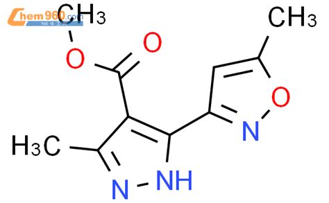 175277 16 4 3 甲基 5 5 甲基异噁唑 3 基 1H 吡唑 4 羧酸甲酯化学式结构式分子式mol 960化工网