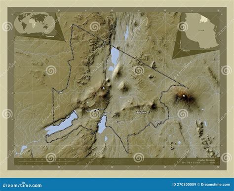 Arusha Tanzania Wiki Labelled Points Of Cities Stock Illustration