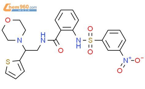 6544 91 8 N 2 Morpholin 4 Yl 2 Thiophen 2 Ylethyl 2 3 Nitrophenyl