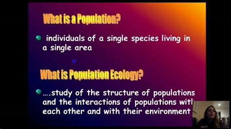 Overview Of Ecology 1 Of 2 Population Ecology Youtube