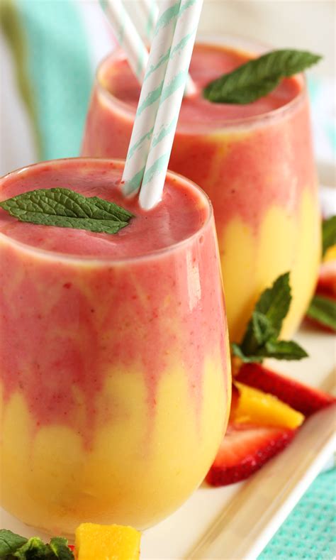 The Perfect Mango Strawberry Smoothie Recipe Recipe Strawberry