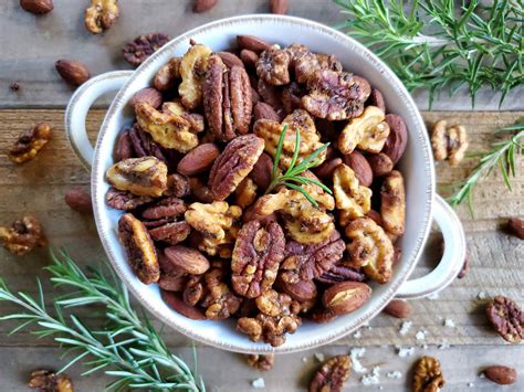 Sweet Salty Rosemary Roasted Mixed Nuts Recipe Homestead And Chill