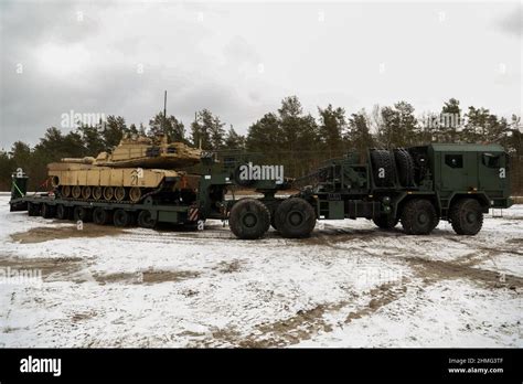 A Polish Heavy Equipment Transporter Performs A Load Test With An M A