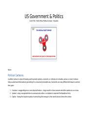 Unit Tga Political Cartoon Docx Us Government Politics Unit