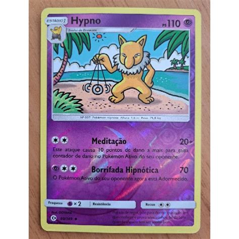 Card Pokémon Hypno Reverse Foil Original e Nova Shopee Brasil