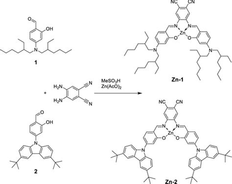 Zn II Schiff Bases Bright TADF Emitters For Self Referenced Decay