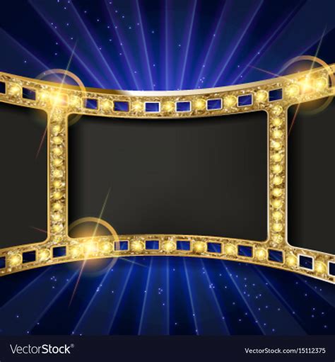 Gold film on the curtain backdrop Royalty Free Vector Image