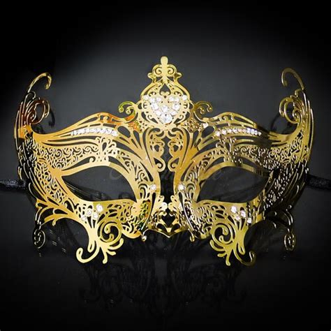 Party Mask Masquerade Mask Women Gold Masquerade Mask Luxury - Etsy