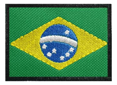 Patch Bordado Aplique Termocolante Bandeira Do Brasil Parcelamento