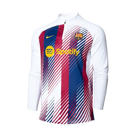 Sweatshirt Nike FC Barcelona Pre Match 2023 2024 White Noble Red Deep