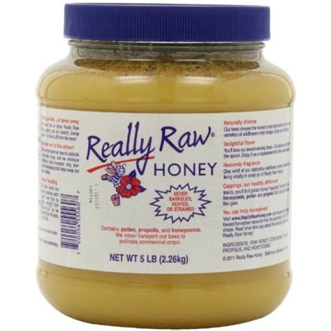 GeeksHive: Really Raw Honey, Totally Unprocessed - 5 Pound - Honey ...