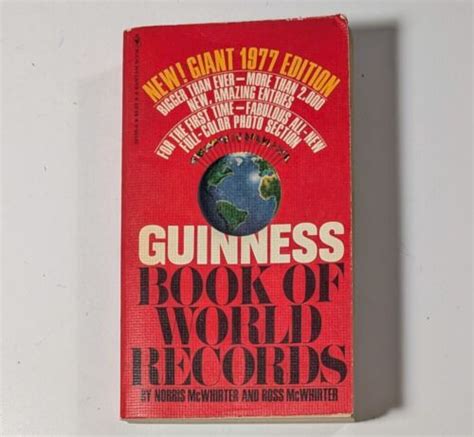 Guinness Book Of World Records Paperback Norris Mcwhirter Ross