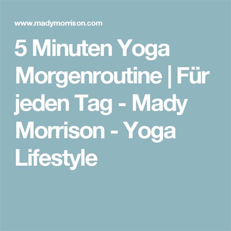 Mady Morrison Yoga Morgenroutine Yoga DE