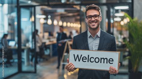 company concept image  male manager holding