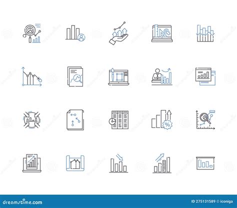 Charts And Diagrams Outline Icons Collection Charts Diagrams Graphs