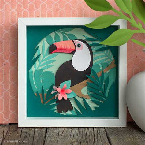 DIY Papercut Toucan Wall Art in Frame - Lia Griffith