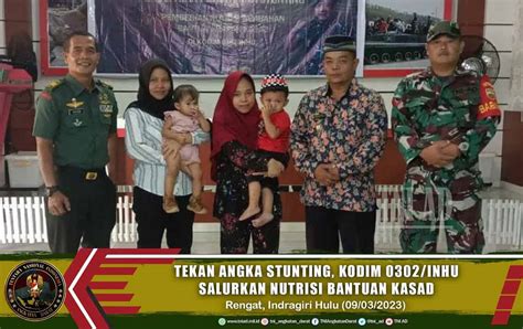 Tekan Angka Stunting Kodim 0302 Inhu Salurkan Nutrisi Bantuan Kasad