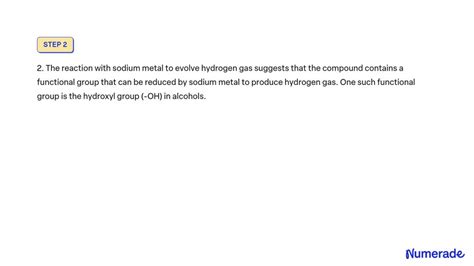 Solved A Compound With Molecular Formula C H O Reacts With Sodium