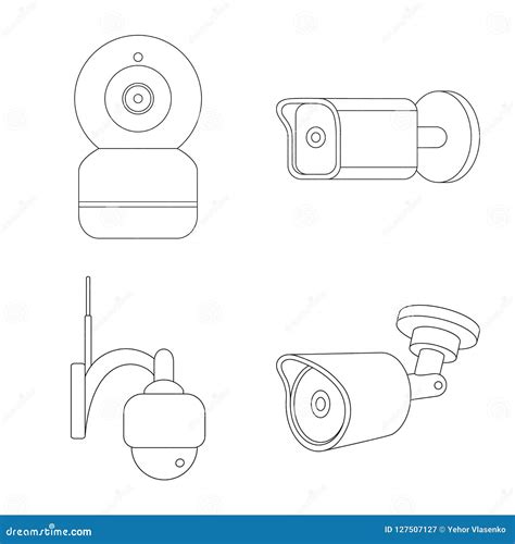 Vector Illustration Of Cctv And Camera Logo Collection Of Cctv And