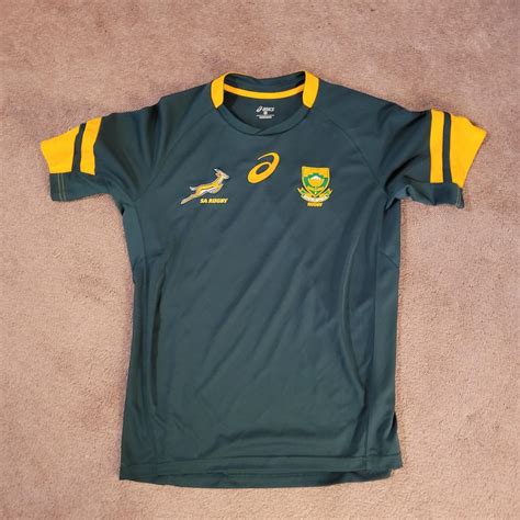 Asics South Africa Rugby Jersey made in South... - Depop