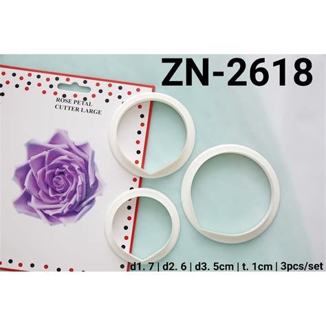 Jual Zn Cutter Embosser Cetakan Fondant Cutter Mawar Rose Petal