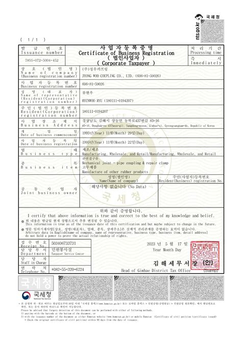 Download Certificate Of Business Registration