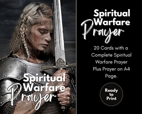 Spiritual Warfare Prayer / Full Armor of God / Prayer Cards / Gift Idea ...