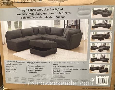 6 Piece Fabric Modular Sectional Costco Weekender