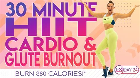 30 Minute Hiit Cardio And Glute Burnout 🔥burn 380 Calories 🔥30 Day At