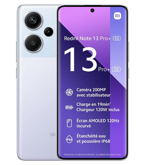 Smartphone Xiaomi REDMI Note 13 Pro Plus 5G Purple Ecran De 6 67 Lynia