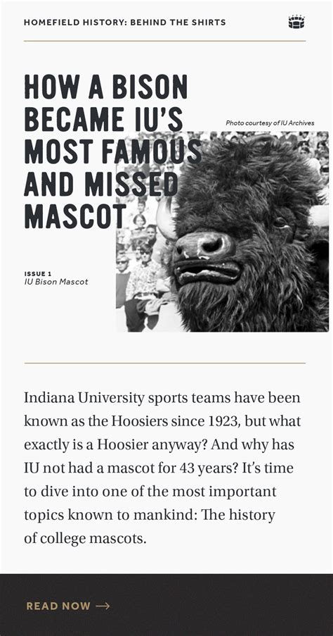 Homefield History: The IU Bison mascot - Homefield