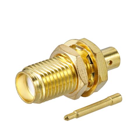 Rp Sma Female Bulkhead Jack Male Pin Solder Connector For 0086