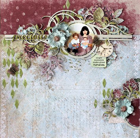 Precious Dusty Attic DT LO Scrapbook Beautiful Scrapbook