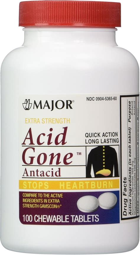 Amazon Acid Gone Antacid Chewable Generic For Gaviscon Extra