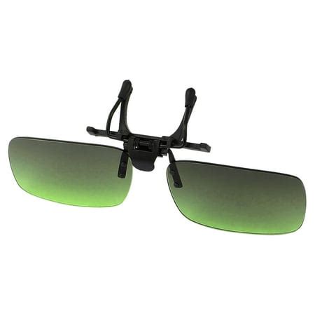 Green Lens Rimless Anti Glare Clip On Driving Sunglasses Eyeglasses 128 ...