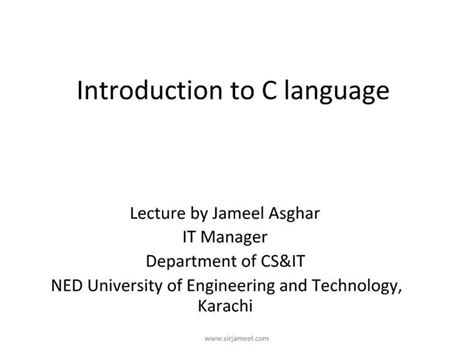 Ppt Introduction To C Language Powerpoint Presentation Free Download Id880884