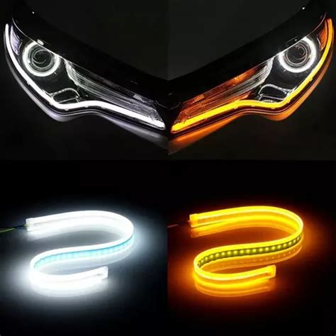 Kit Barras Flex Vel Angel Eyes Drl Farol Carros E Motos Venda Em