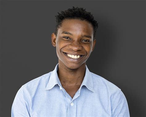 Happiness African Man Smiling Studio Premium Photo Rawpixel