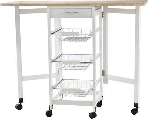 Homcom Carrello Da Cucina Con Ruote Cassetti E Cesti Mobile Da