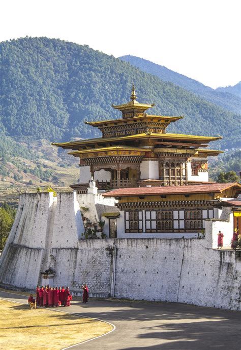 Lhuntse Dzong Fortăreață Panoramico