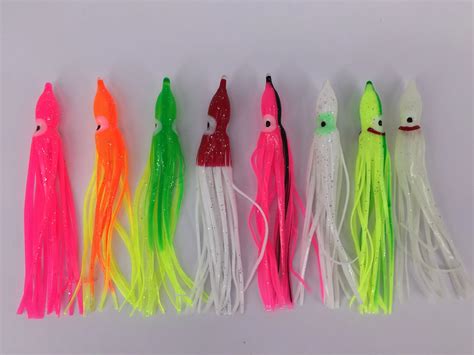 Customized 4cm 24cm Soft Plastic Trolling Fishing Using Octopus Skirts