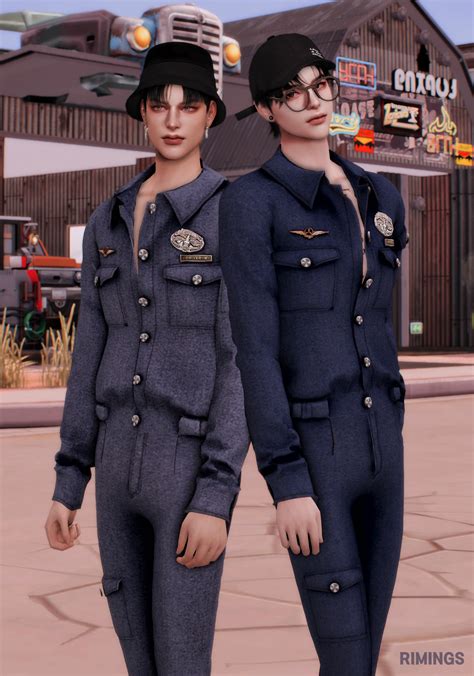 Mechanic Junpsuit Uniform from Rimings • Sims 4 Downloads