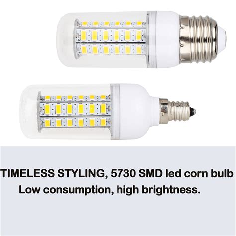 10Pcs E12 E26 5W 7W 9W 12W 15W LED Corn Light Bulbs 5730 SMD 110V White