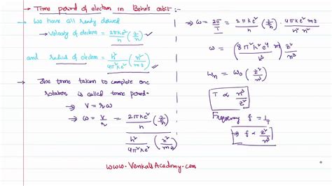 Time Period Of Electron In Bohr S Orbit For Iit Jee And Neet Physics