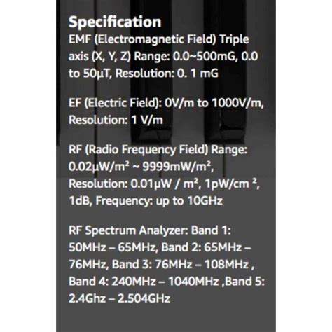 Advanced GQ EMF 390 Multi Field Electromagnetic Radiation 3 In 1 EMF