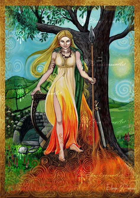 Brighid Fire Goddess Of Ireland Available In Postcards And Posters On